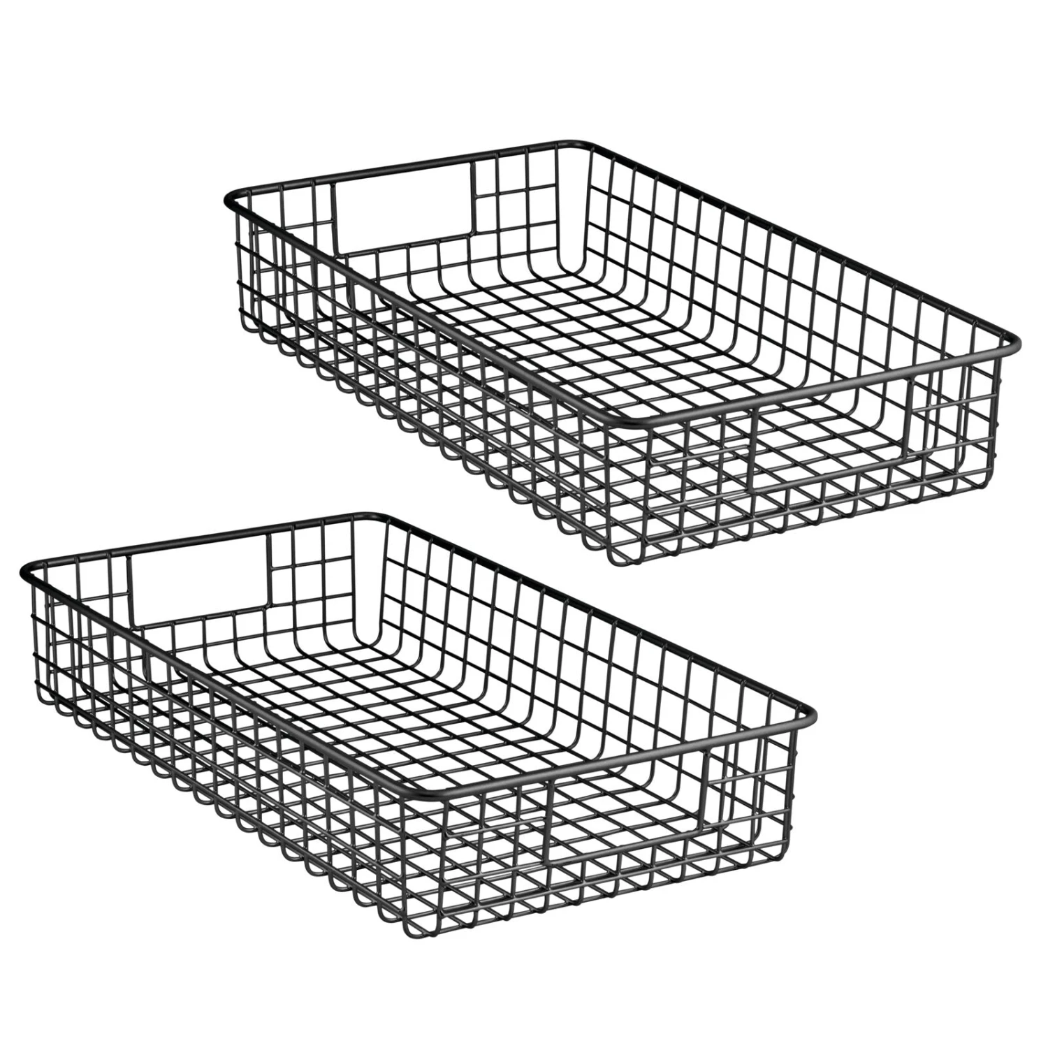 Wire Pantry Basket 16 x 9 x 3 Wire Pantry Basket 16 X 9 X 3 -mDesign 1600 Square JPG 8278MDK PT01