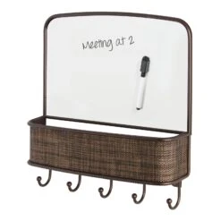 Mail And Key Wall Organizer With Dry Erase Board