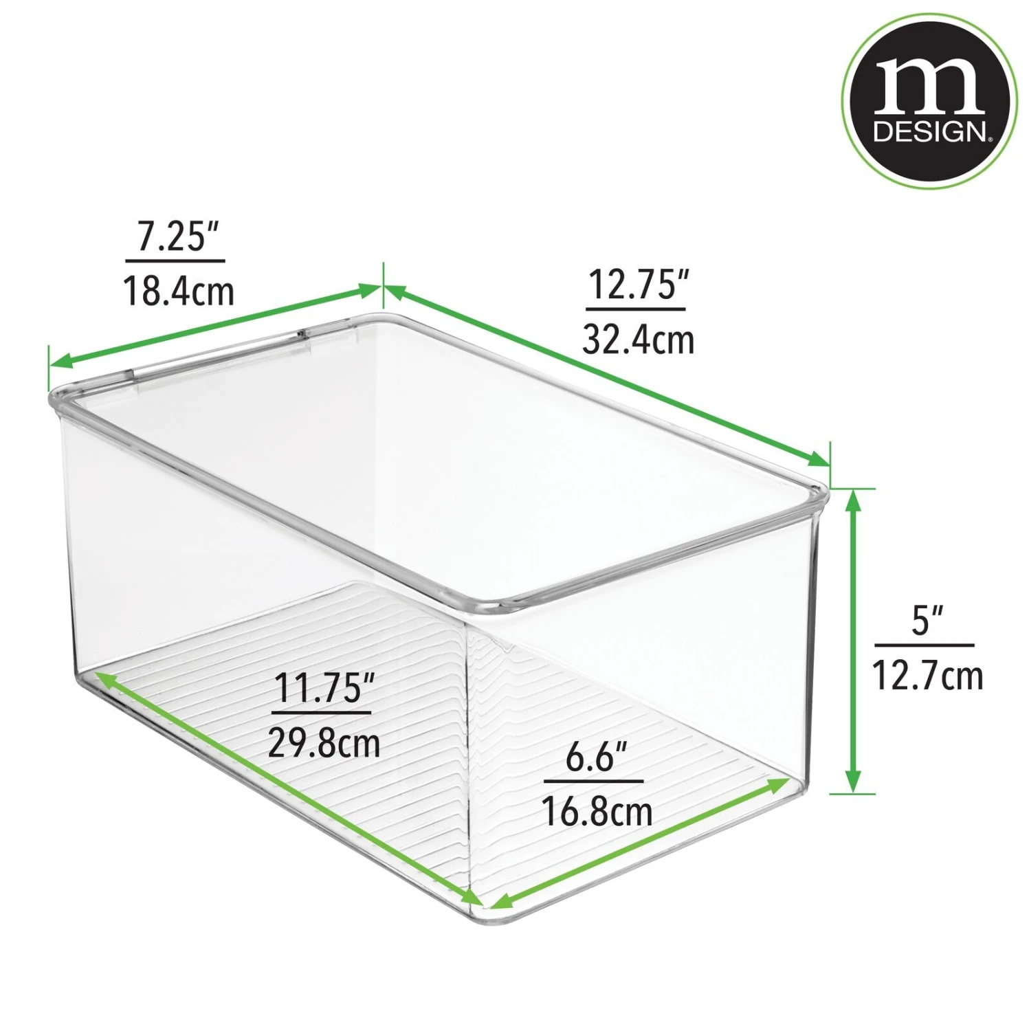 Hinged-Lid Toy Box 12.75 x 7.25 x 5 Hinged-Lid Toy Box 12.75 X 7.25 X 5 -mDesign 1600 Square JPG RFQ 11190 dims clear