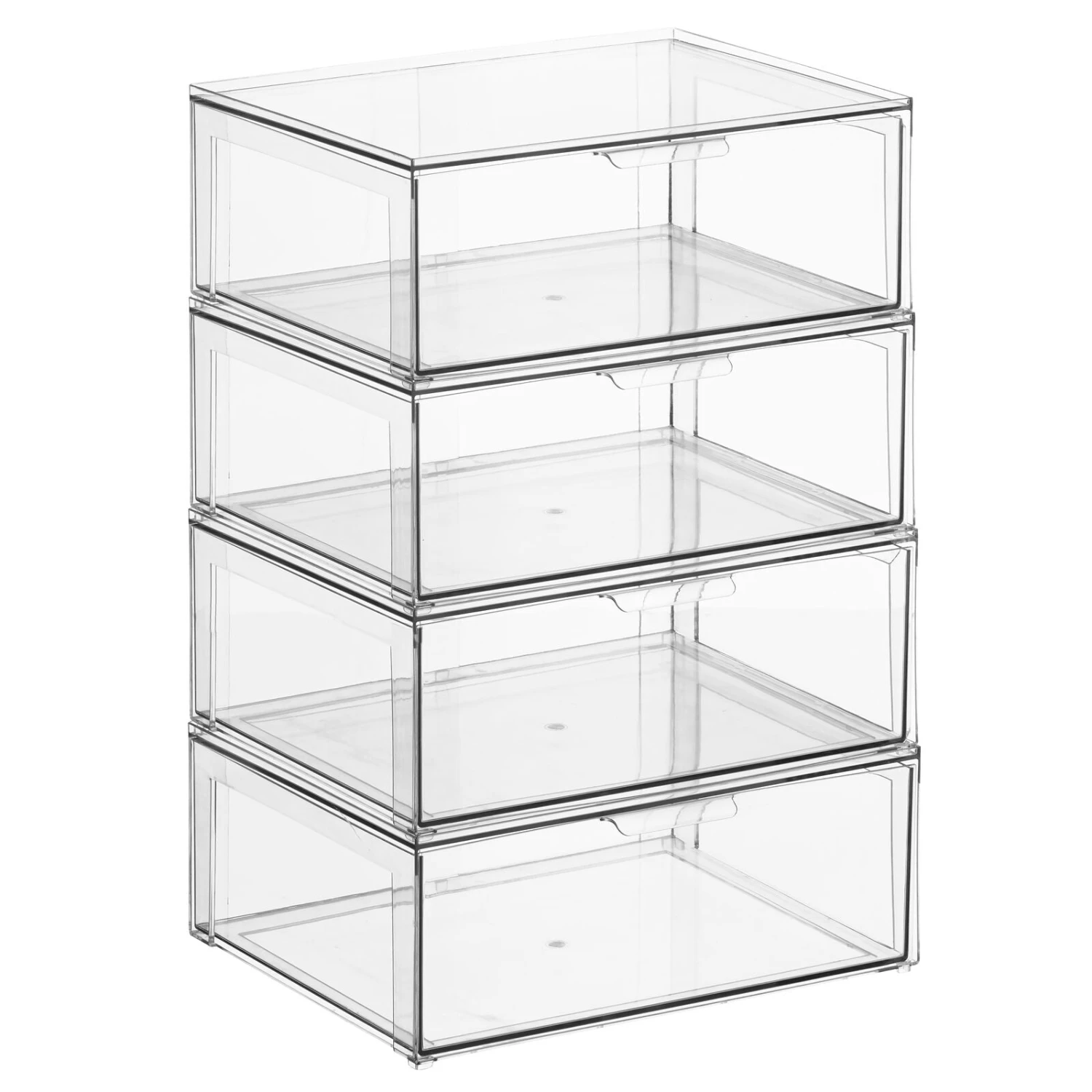 Stackable Closet Storage Drawer 12 x 16 x 6 Stackable Closet Storage Drawer 12 X 16 X 6 -mDesign 1600 Square JPG RFQ 33732 4 stack naked