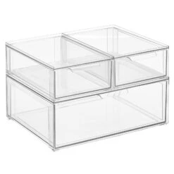 3-Piece Stackable Toy Storage Drawers