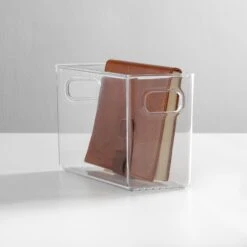 Office Storage Bin With Handles 10 X 4 X 6