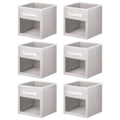 Fabric Storage Cubes With Window 10.5 X 10.5 X 11 6 Fabric Storage Cubes With Window 10.5 X 10.5 X 11 -mDesign 2000 300DPI 13062MDB.MAIN 3