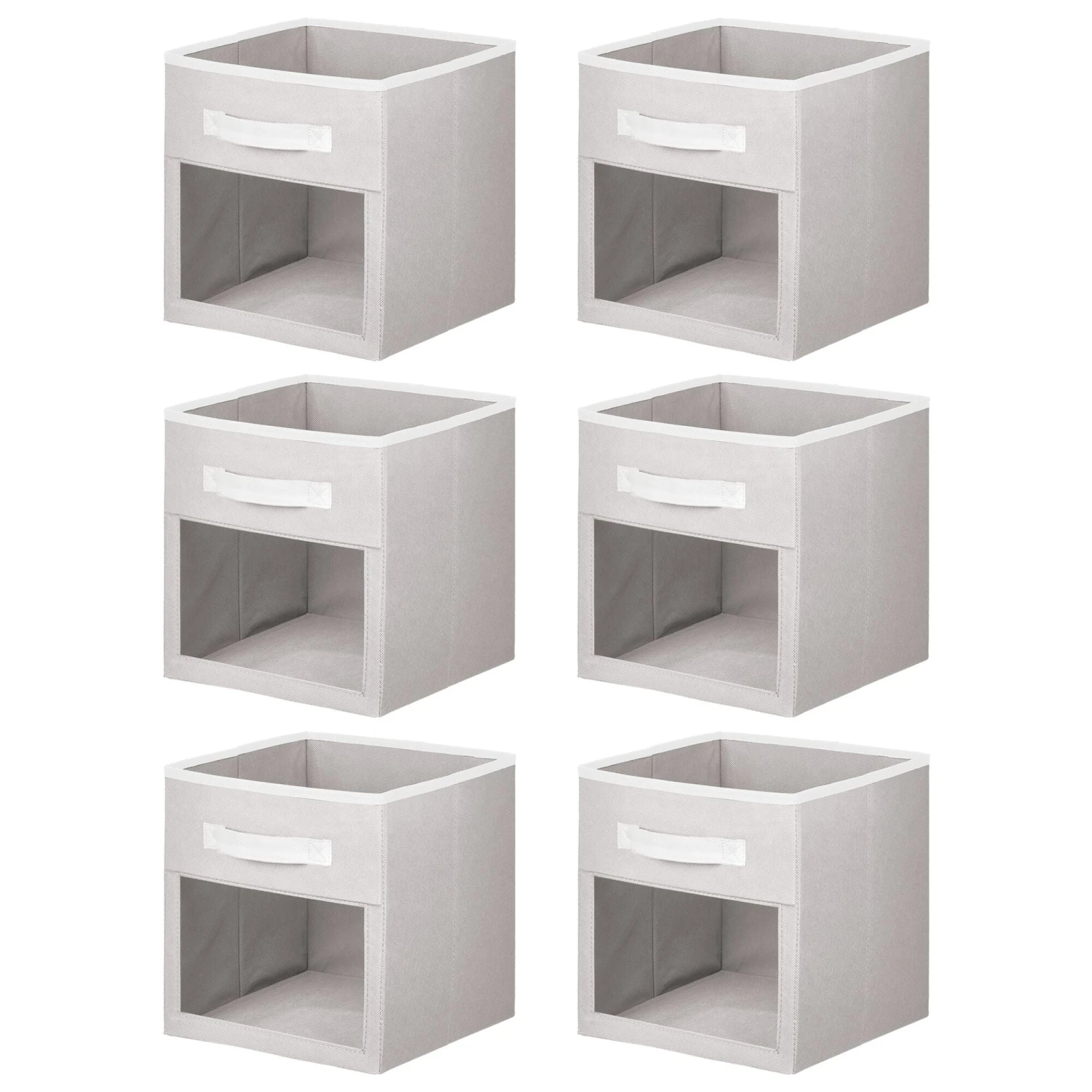 Fabric Storage Cubes with Window 10.5 x 10.5 x 11 Fabric Storage Cubes With Window 10.5 X 10.5 X 11 -mDesign 2000 300DPI 13062MDB.MAIN 3