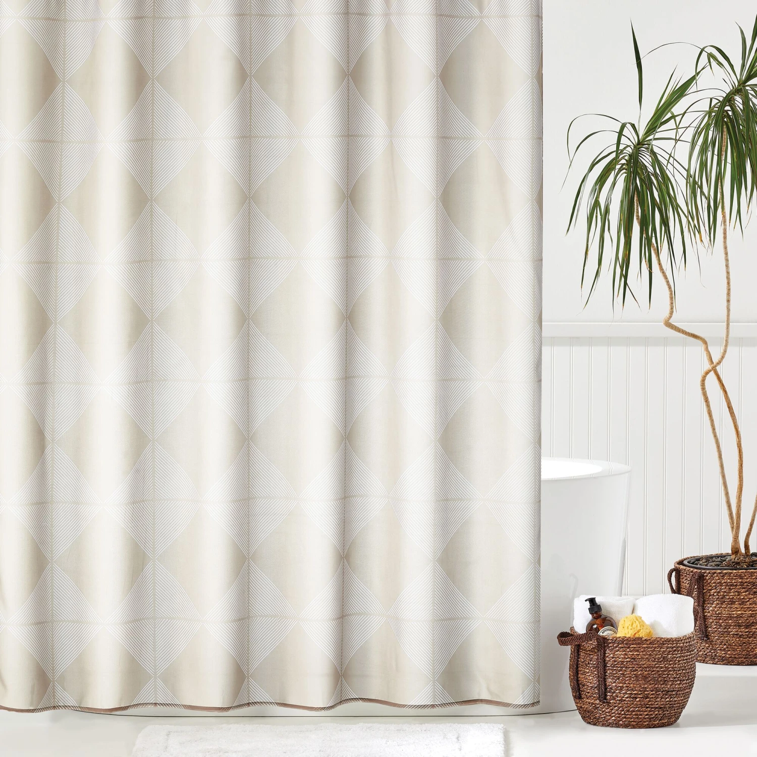 Geometric Diamond Shower Curtain Geometric Diamond Shower Curtain -mDesign 2000 300DPI 22347MDSC 3