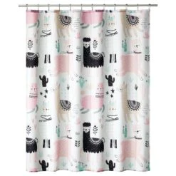 Leaping Llamas Shower Curtain 4 Leaping Llamas Shower Curtain -mDesign 2000 300DPI 22354MDSC 1