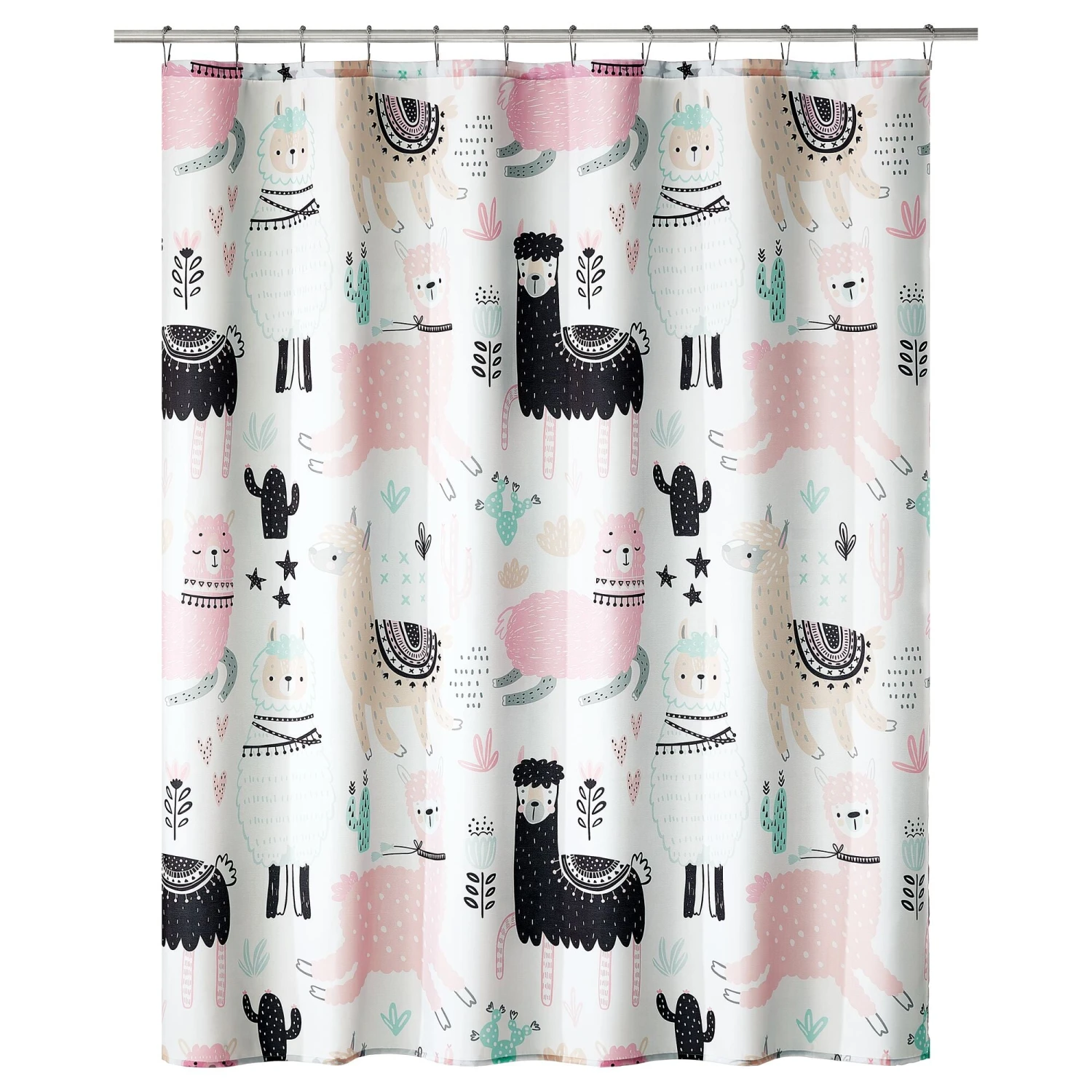Leaping Llamas Shower Curtain Leaping Llamas Shower Curtain -mDesign 2000 300DPI 22354MDSC 1