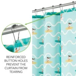 Wave Surfer Shower Curtain 3 Wave Surfer Shower Curtain -mDesign 2000 300DPI 22356MDSC 5