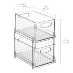 2-Tier Organizer With Pull-Out Bins 10 X 8 X 13 2 2-Tier Organizer With Pull-Out Bins 10 X 8 X 13 -mDesign 2000 300DPI 22790MD dims