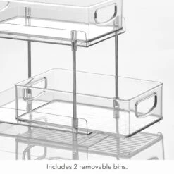 2-Tier Organizer With Pull-Out Bins 10 X 8 X 11 3 2-Tier Organizer With Pull-Out Bins 10 X 8 X 11 -mDesign 2000 300DPI 22792MD detail2