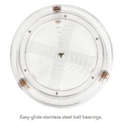 2-Tier 9" Lazy Susan Spinner With Ash Wood Accents 3 2-Tier 9" Lazy Susan Spinner With Ash Wood Accents -mDesign 2000 300DPI 22799MD detail