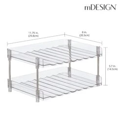 2-Tier Bottle Organizer 2 2-Tier Bottle Organizer -mDesign 2000 300DPI 23040MDFT dims