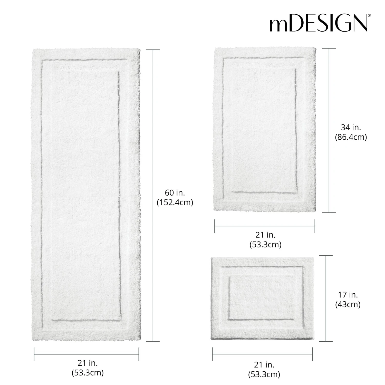 3-Piece Bath Mat Set 3-Piece Bath Mat Set -mDesign 2000 300DPI 23782MDBST dims