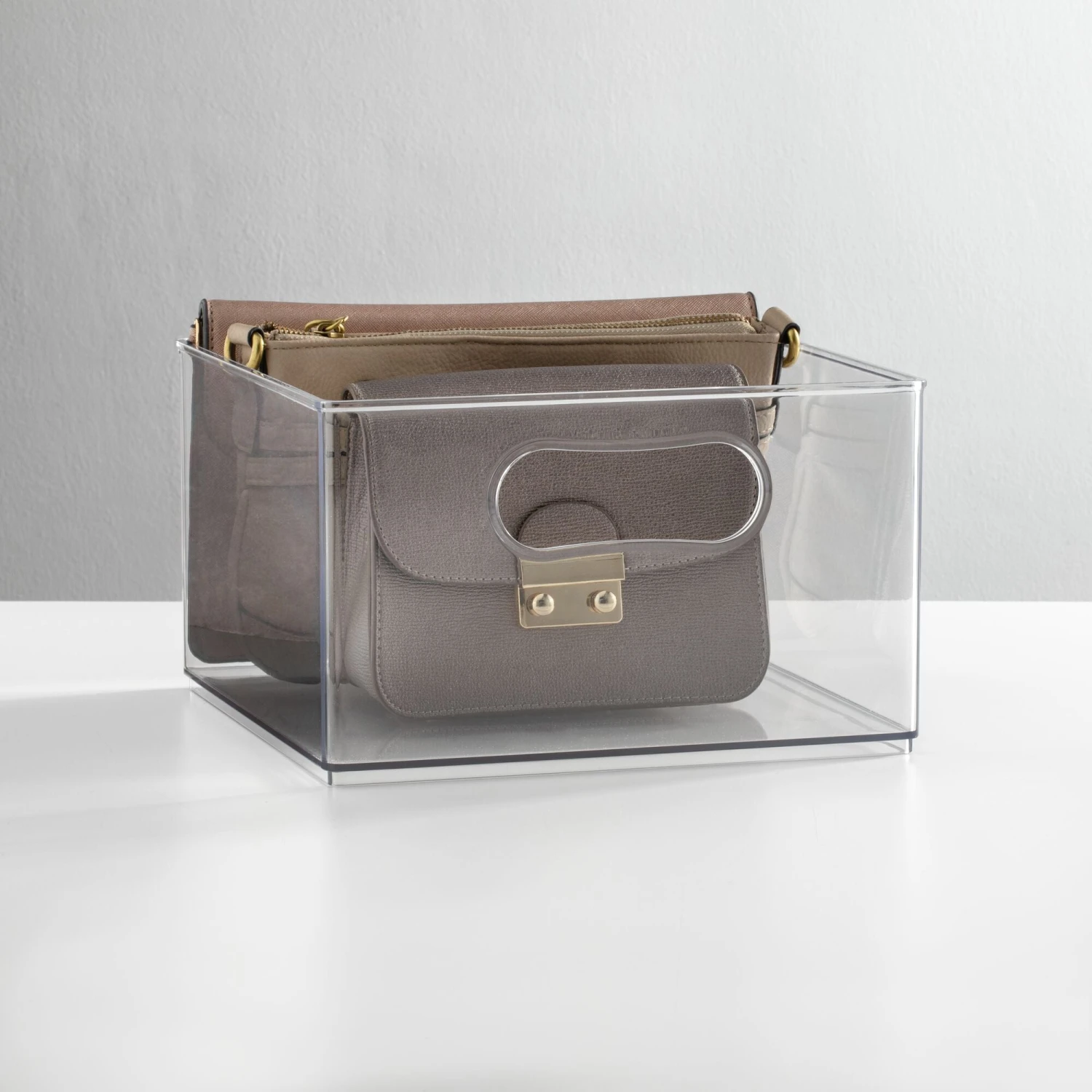 Clear Stackable Closet Bins 10 x 10 x 6 Clear Stackable Closet Bins 10 X 10 X 6 -mDesign 2000 300DPI 24464MDCO SS