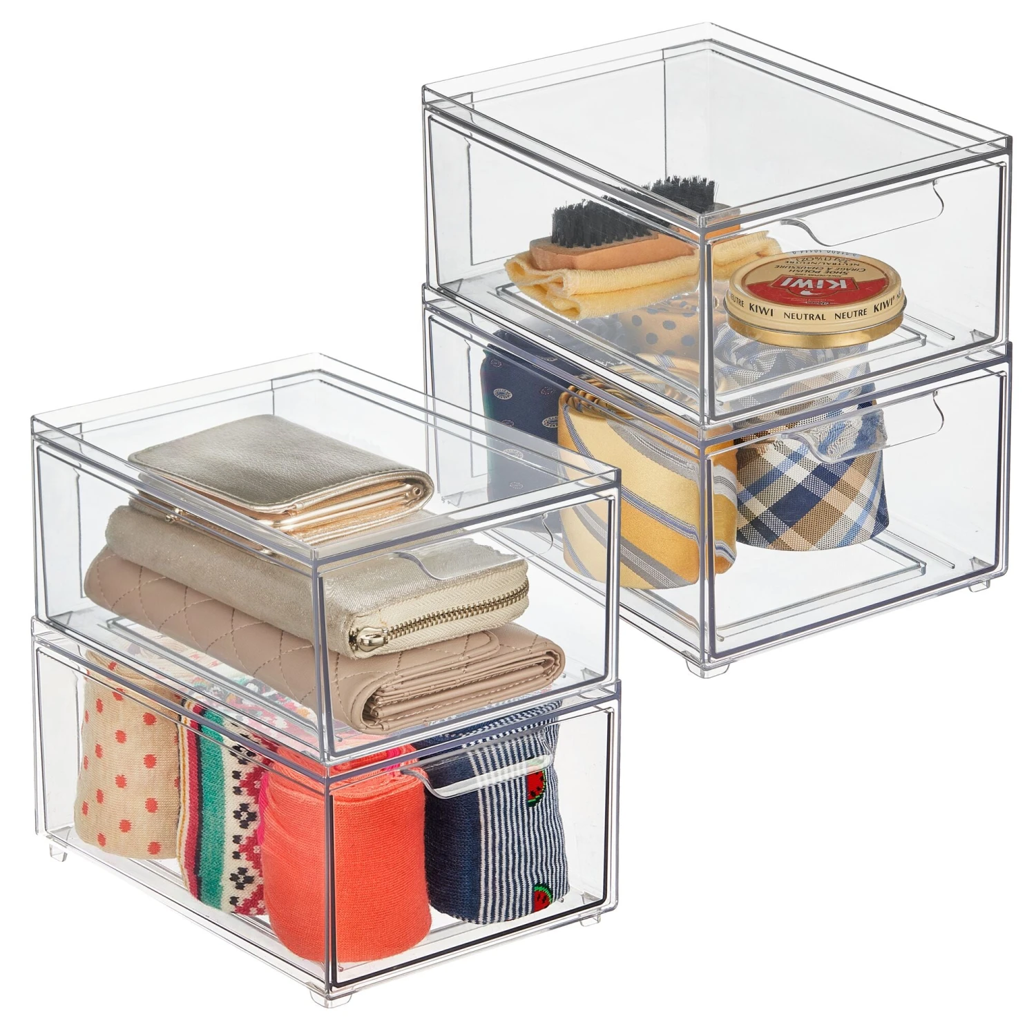 Stackable Closet Storage Drawer 8.5 x 6 x 4 Stackable Closet Storage Drawer 8.5 X 6 X 4 -mDesign 2000 300DPI 24549MDCO OL