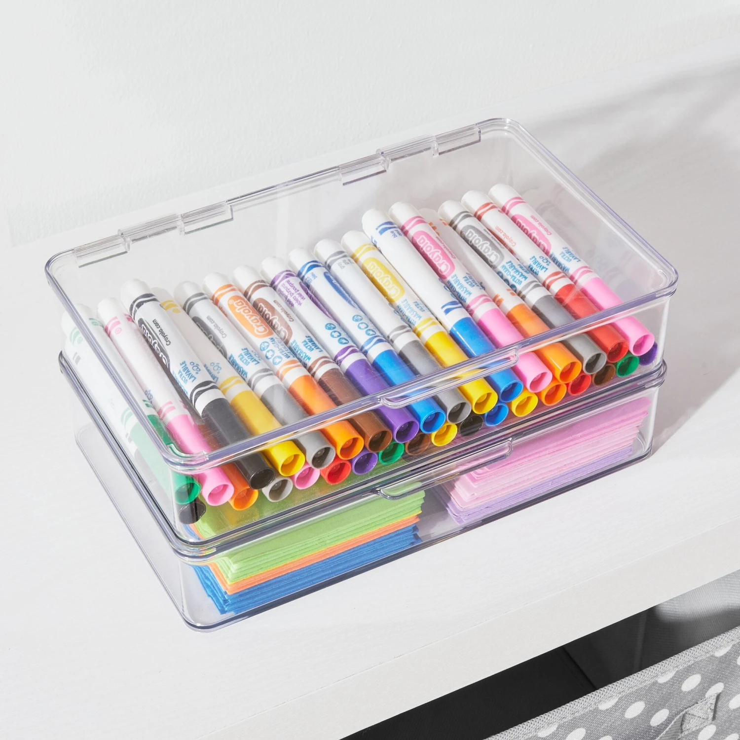 Stackable Lidded Organizer 7 x 10.5 x 2.5 Stackable Lidded Organizer 7 X 10.5 X 2.5 -mDesign 2000 300DPI BTS 20grab 204