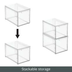 Stackable Closet Storage Drawer 12 X 8 X 8 4 Stackable Closet Storage Drawer 12 X 8 X 8 -mDesign 2000 300DPI RFQ 40228 Clear stackable