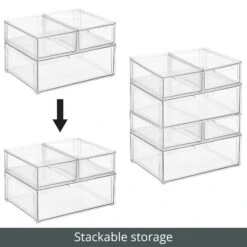 3-Piece Stackable Toy Storage Drawers 3 3-Piece Stackable Toy Storage Drawers -mDesign 2000 300DPI RFQ 42916 Clear stackable 0e1016e9 e5dc 4448 a533 867de11df88e