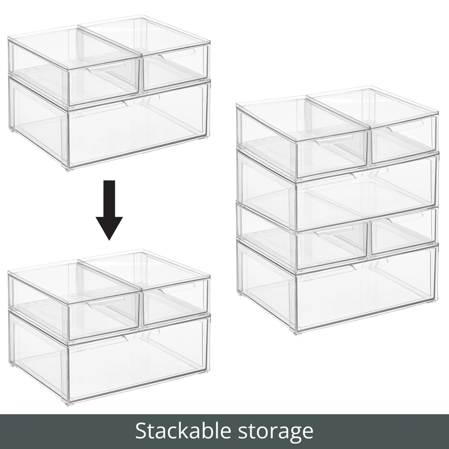 3-Piece Stackable Toy Storage Drawers 3-Piece Stackable Toy Storage Drawers -mDesign 2000 300DPI RFQ 42916 Clear stackable 0e1016e9 e5dc 4448 a533 867de11df88e