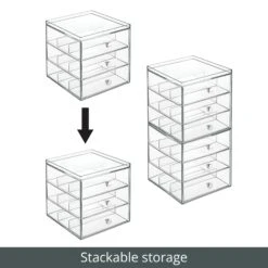 3-Drawer Makeup Organizer 3 3-Drawer Makeup Organizer -mDesign 2000 300DPI RFQ 2010151 20clear detail2