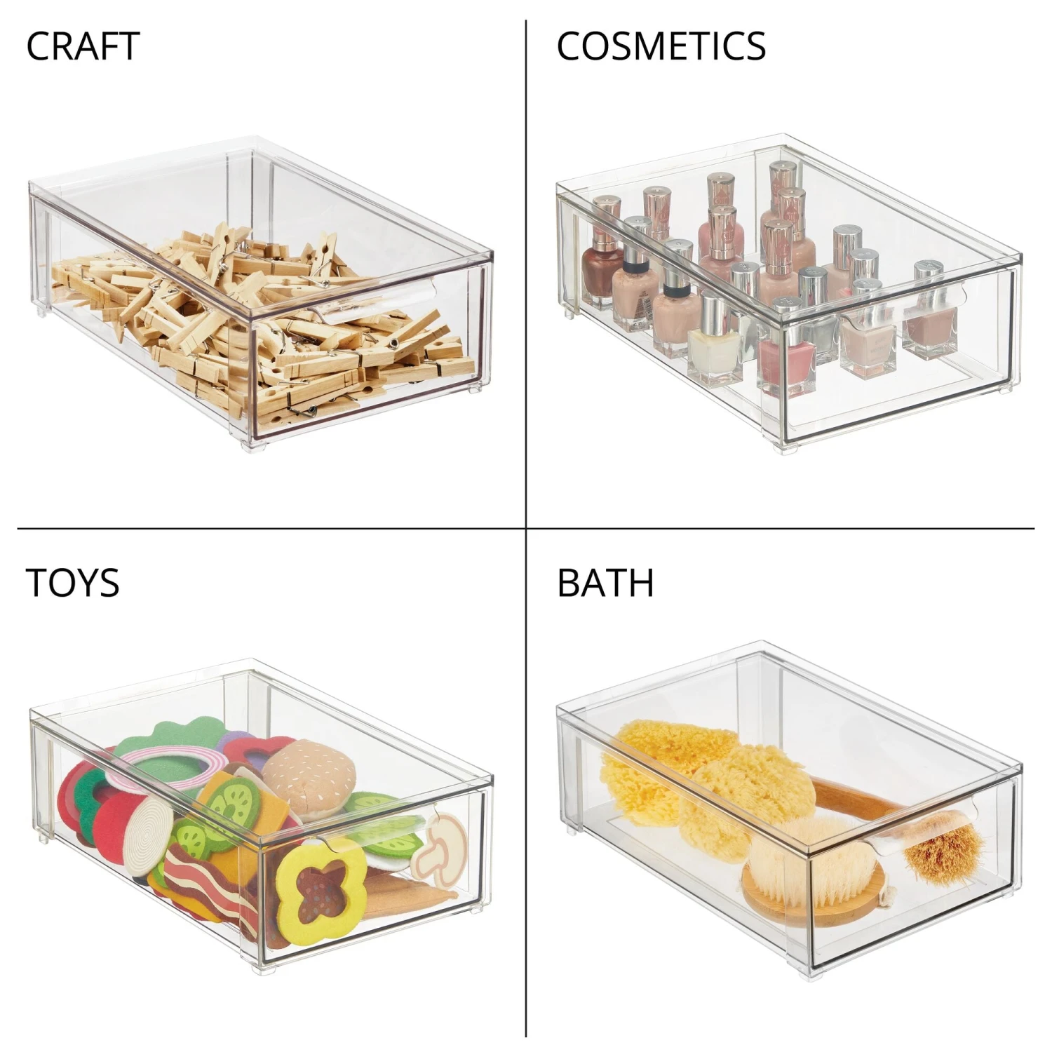 3-Piece Stackable Toy Storage Drawers 3-Piece Stackable Toy Storage Drawers -mDesign 2000 300DPI RFQ 2033733 20detail clear a32f4c7d b9ae 4022 916e f4dd88328944