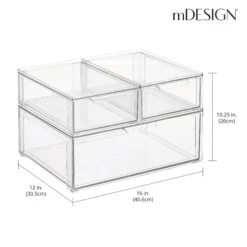 3-Piece Stackable Toy Storage Drawers 2 3-Piece Stackable Toy Storage Drawers -mDesign 2000 300DPI RFQ 2042916 20dims clear ca7747a6 39de 402a 9160 acd66824affb
