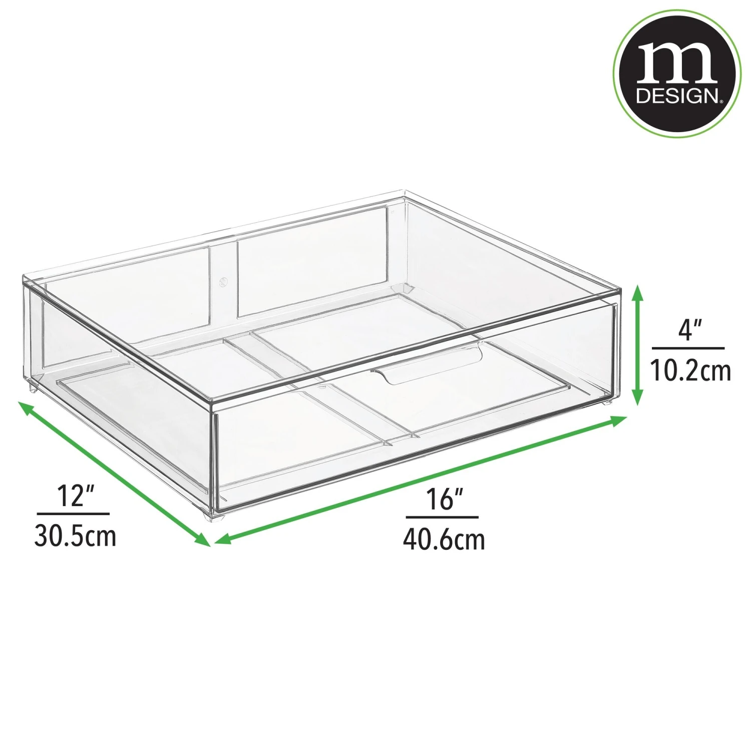 Stackable Closet Storage Drawer 12 x 16 x 4 Stackable Closet Storage Drawer 12 X 16 X 4 -mDesign 2000 300DPI RFQ 2043435 20clear dims b26b9f1d 8fcc 4c78 9ffd 34d1cf1095be