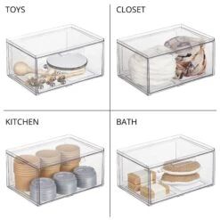 Stackable Kitchen Storage Drawer 9 X 12 X 6 3 Stackable Kitchen Storage Drawer 9 X 12 X 6 -mDesign 2000 300DPI RFQ 2044115 20clear detail2