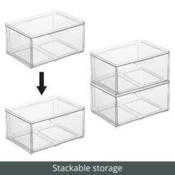 Stackable Kitchen Storage Drawer 9 X 12 X 6 4 Stackable Kitchen Storage Drawer 9 X 12 X 6 -mDesign 2000 300DPI RFQ 2044115 20clear detail3 057e060e 6e87 428e b9f9 2ed8919e326b