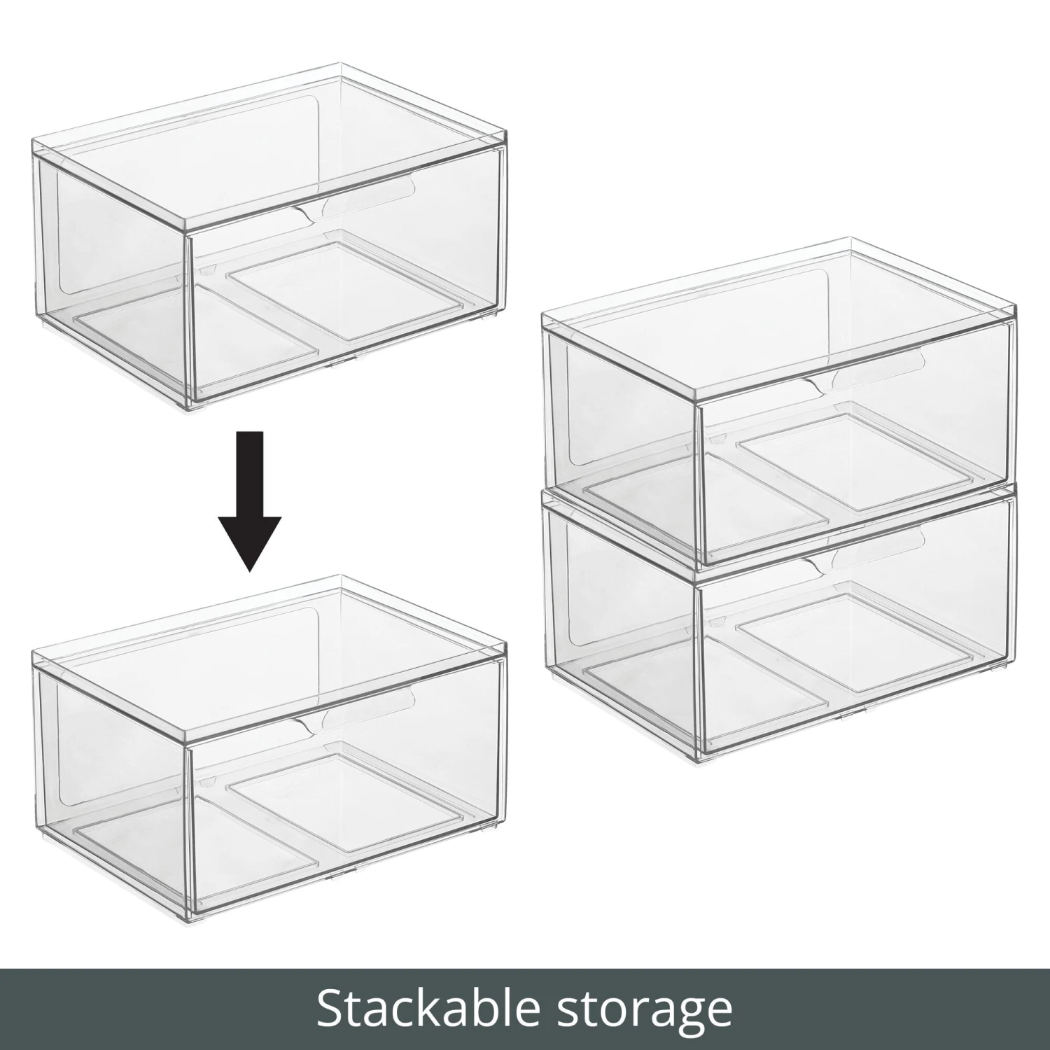 Stackable Kitchen Storage Drawer 9 x 12 x 6 Stackable Kitchen Storage Drawer 9 X 12 X 6 -mDesign 2000 300DPI RFQ 2044115 20clear detail3 057e060e 6e87 428e b9f9 2ed8919e326b