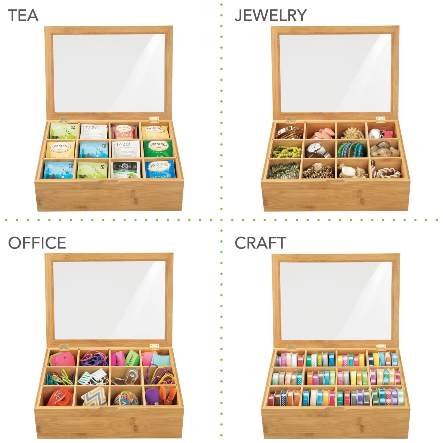 12-Section Tea Storage Box 12-Section Tea Storage Box -mDesign 2000 Square JPG 00427MDK.PT03