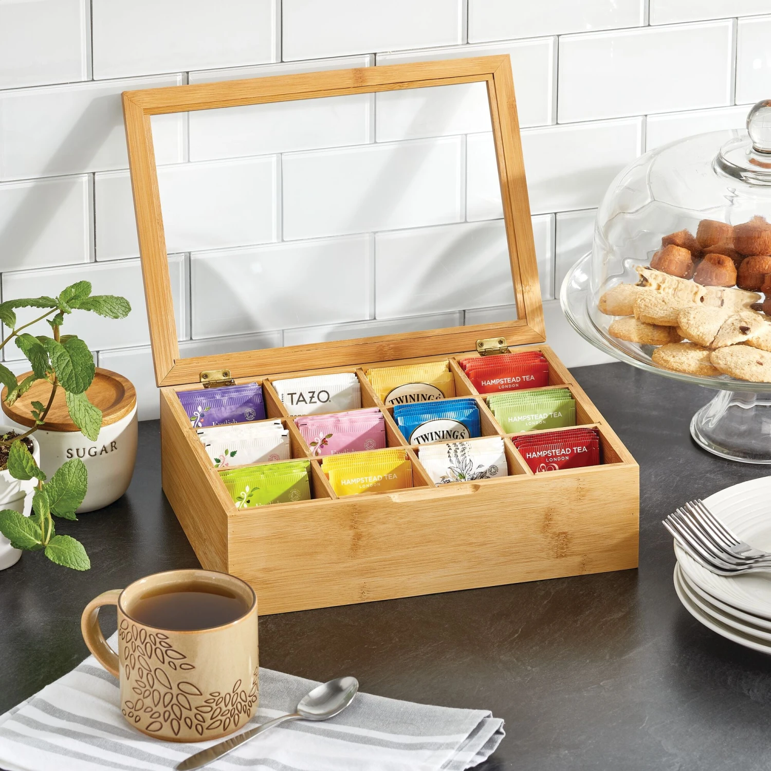 12-Section Tea Storage Box 12-Section Tea Storage Box -mDesign 2000 Square JPG 00427MDK glam 2 RECT