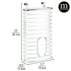 Over-the-Cabinet Grocery Bag Holder 9 Over-the-Cabinet Grocery Bag Holder -mDesign 2000 Square JPG 00527MDK