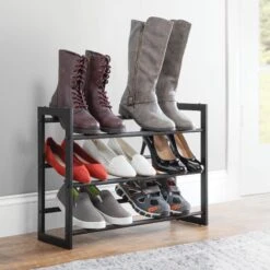 3-Tier Expandable Shoe Rack 2 3-Tier Expandable Shoe Rack -mDesign 2000 Square JPG 00556MDCO.PT02