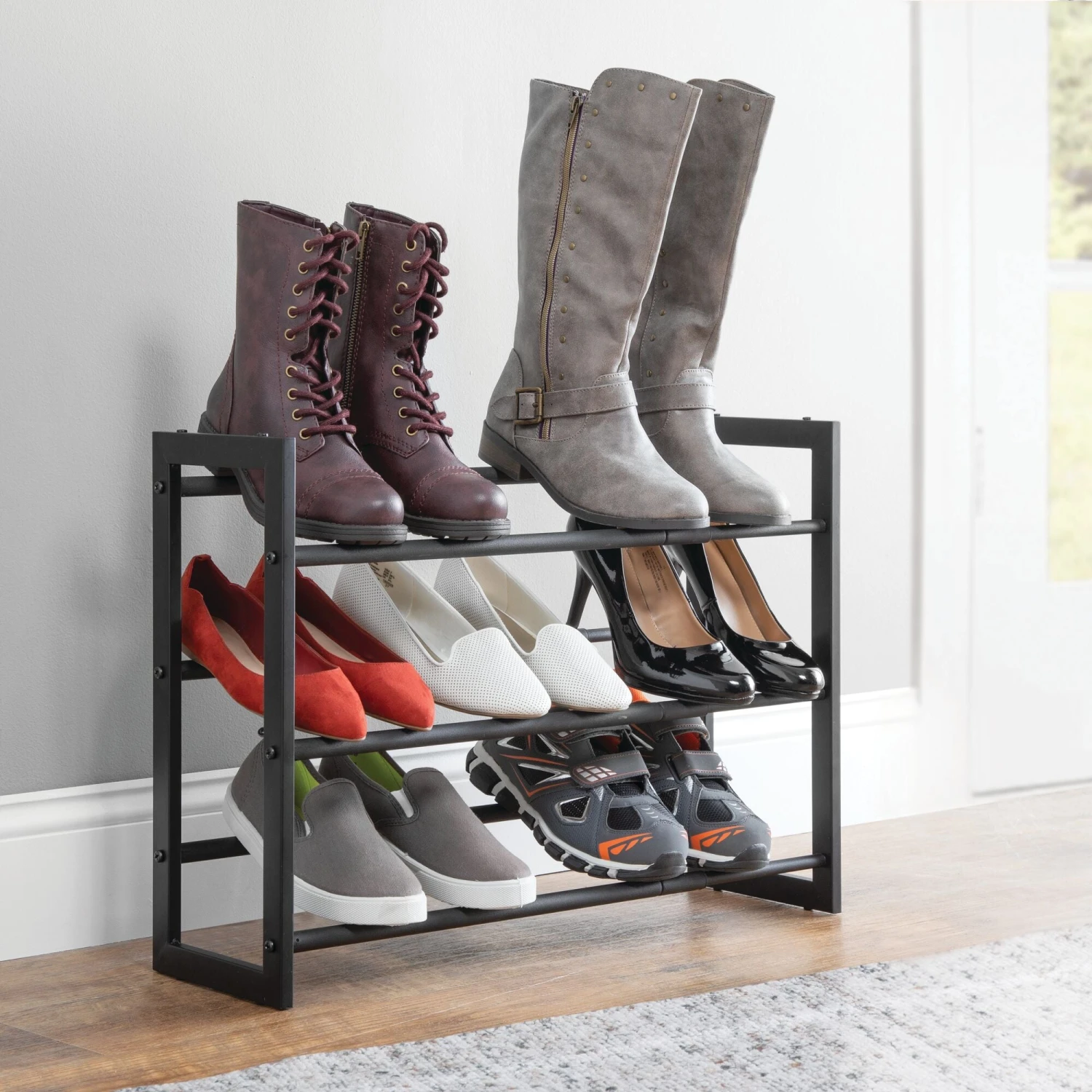 3-Tier Expandable Shoe Rack 3-Tier Expandable Shoe Rack -mDesign 2000 Square JPG 00556MDCO.PT02