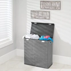Double Laundry Hamper 6 Double Laundry Hamper -mDesign 2000 Square JPG 00574MDL.PT01