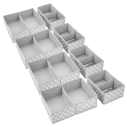 Divided Fabric Drawer Organizers 13 Divided Fabric Drawer Organizers -mDesign 2000 Square JPG 00600MDCO Outline 1