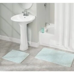 Cotton Ribbed Bath Mat Set 6 Cotton Ribbed Bath Mat Set -mDesign 2000 Square JPG 01023MDBST.PT01