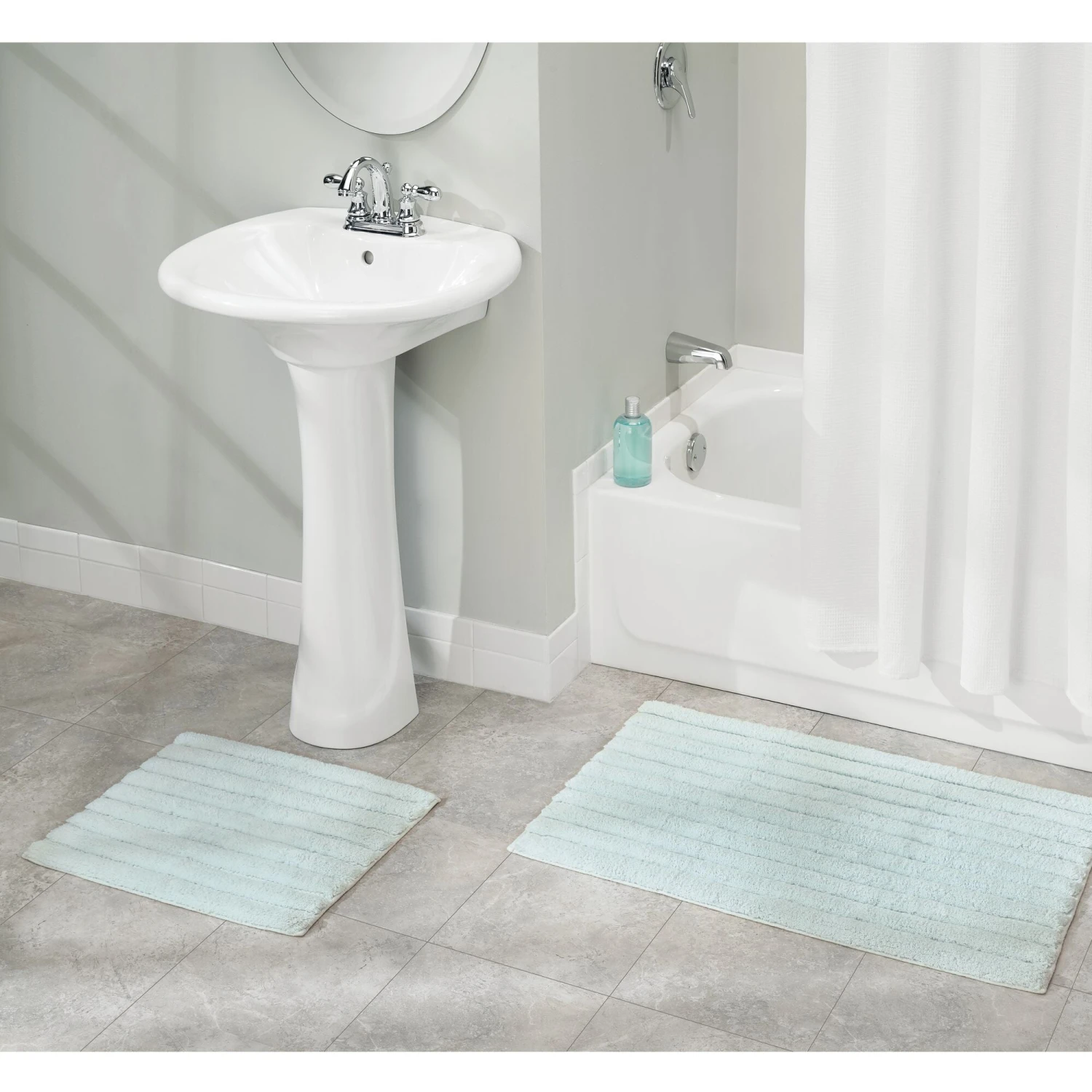 Cotton Ribbed Bath Mat Set Cotton Ribbed Bath Mat Set -mDesign 2000 Square JPG 01023MDBST.PT01