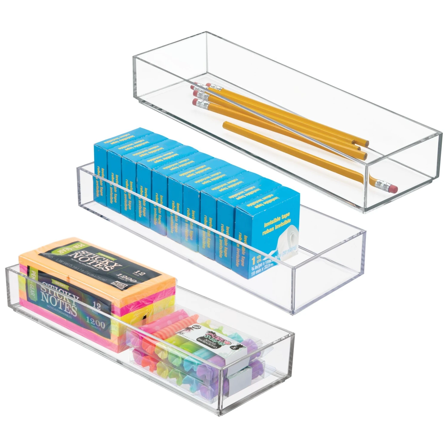 Desk Drawer Organizer 12 x 4 x 2 Desk Drawer Organizer 12 X 4 X 2 -mDesign 2000 Square JPG 01106MDO 2EPT01