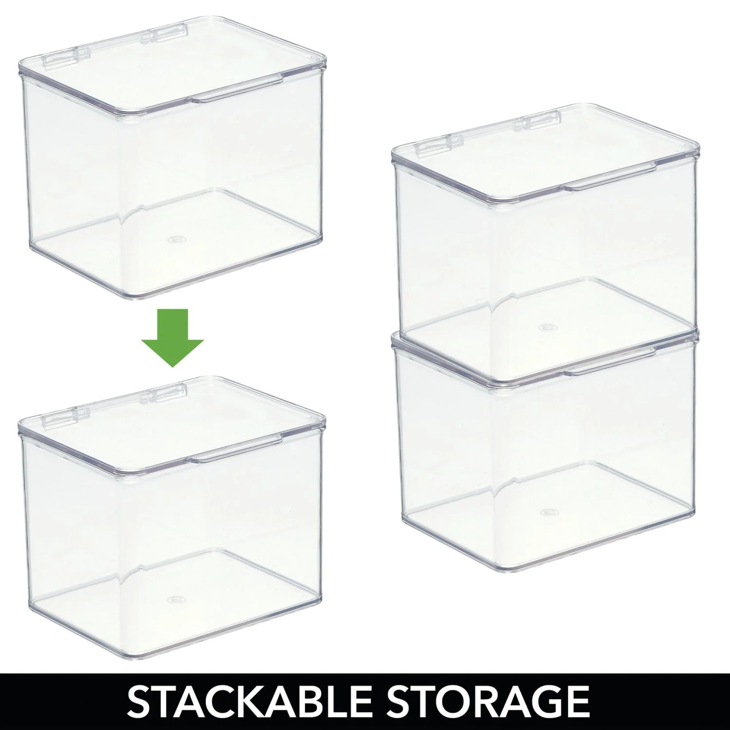 Hinged-Lid Kitchen Storage Box 6 x 7 x 5 Hinged-Lid Kitchen Storage Box 6 X 7 X 5 -mDesign 2000 Square JPG 0144MDO 2EPT01