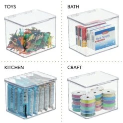 Hinged-Lid Kitchen Storage Box 6 X 7 X 5 3 Hinged-Lid Kitchen Storage Box 6 X 7 X 5 -mDesign 2000 Square JPG 0144MDO 2EPT02