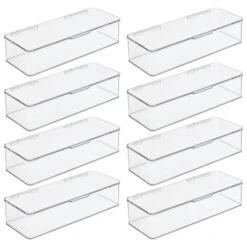 Hinged-Lid Kitchen Storage Box 6 X 13 X 3 6 Hinged-Lid Kitchen Storage Box 6 X 13 X 3 -mDesign 2000 Square JPG 0150MDO Outline