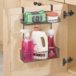 2-Tier Over The Cabinet Door Organizer 5 X 11.5 X 15 5 2-Tier Over The Cabinet Door Organizer 5 X 11.5 X 15 -mDesign 2000 Square JPG 01704MDK.PT01