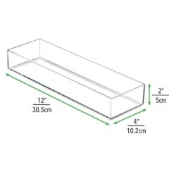 Desk Drawer Organizer 12 X 4 X 2 2 Desk Drawer Organizer 12 X 4 X 2 -mDesign 2000 Square JPG 01946MDCS dims