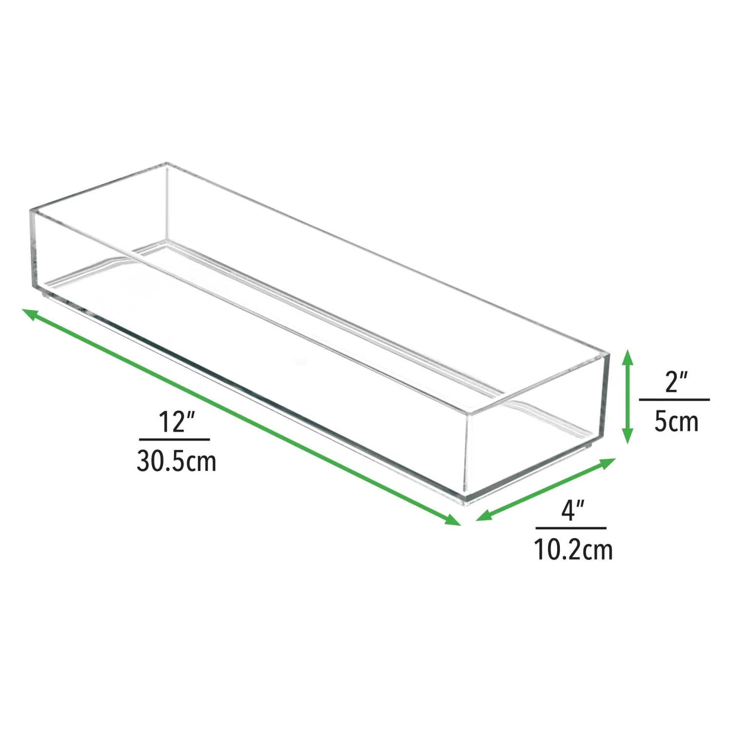 Desk Drawer Organizer 12 x 4 x 2 Desk Drawer Organizer 12 X 4 X 2 -mDesign 2000 Square JPG 01946MDCS dims