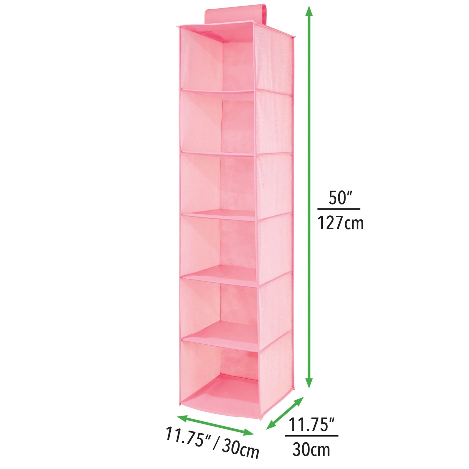 6-Shelf Kids Closet Organizer 6-Shelf Kids Closet Organizer -mDesign 2000 Square JPG 02149MDB Dimensions