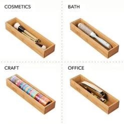 Bamboo Kitchen Drawer Organizer 12 X 3 X 2 2 Bamboo Kitchen Drawer Organizer 12 X 3 X 2 -mDesign 2000 Square JPG 02411MDKPT02