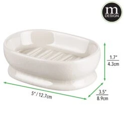 Ceramic Soap Dish 3 Ceramic Soap Dish -mDesign 2000 Square JPG 0355MDBA
