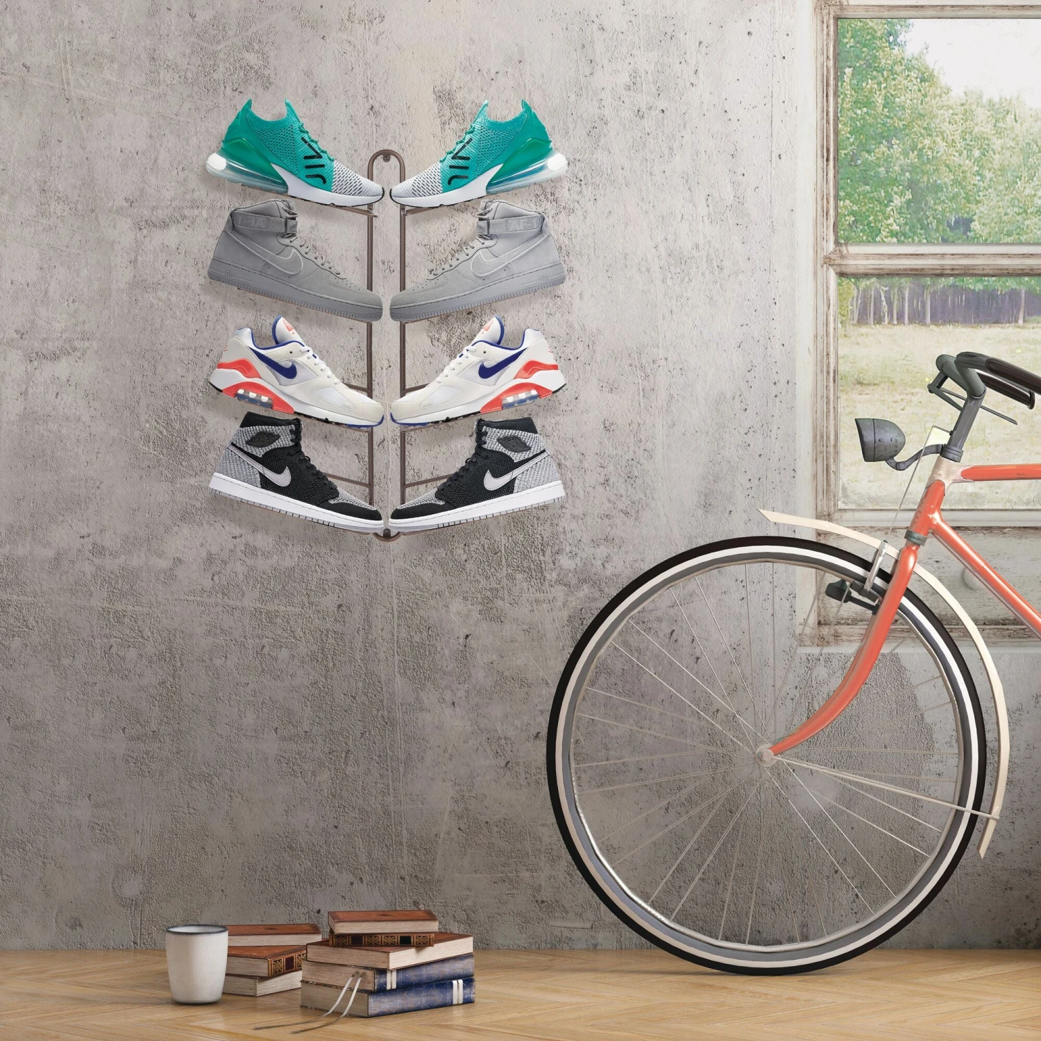 Wall Mounted Shoe Rack Wall Mounted Shoe Rack -mDesign 2000 Square JPG 04151MDCO.PT01